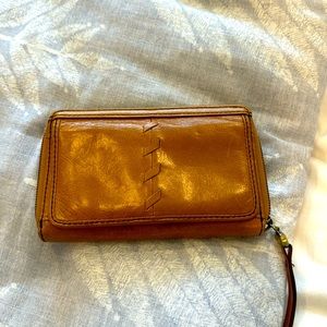 HOBO International Cognac wallet EUC